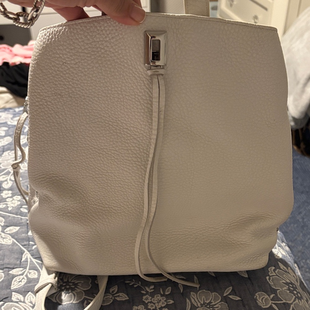 Rebecca Minkoff White Leather Backpack
